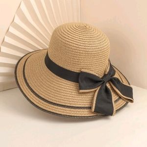 Straw Hat with Bow